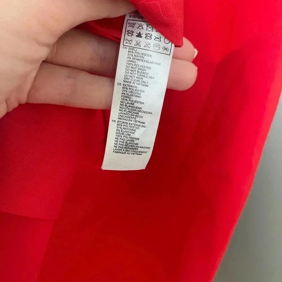 Forever 21 Womens Stretch V-Neck Cap Sleeve Sheath Dress Red Small NWT - Picture 11 of 11